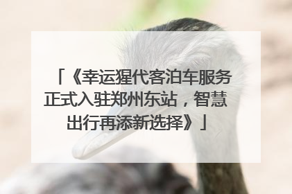 《幸运猩代客泊车服务正式入驻郑州东站，智慧出行再添新选择》