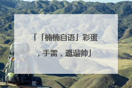 「楠楠自语」彩蛋，手雷，邋遢帅