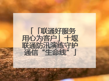 「联通好服务 用心为客户」十堰联通防汛演练守护通信“生命线”