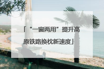 “一窗两用”提升高原铁路换枕新速度