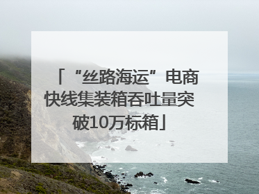 “丝路海运”电商快线集装箱吞吐量突破10万标箱
