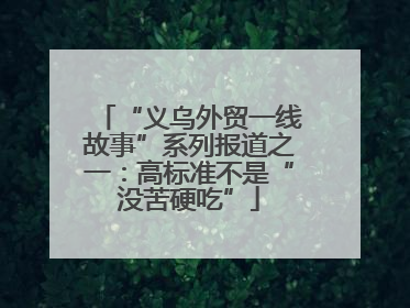 “义乌外贸一线故事”系列报道之一：高标准不是“没苦硬吃”
