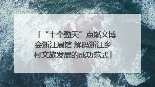 “十个勤天”点燃文博会浙江展馆 解码浙江乡村文旅发展的成功范式