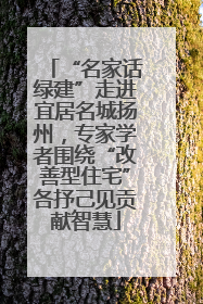 “名家话绿建”走进宜居名城扬州，专家学者围绕“改善型住宅”各抒己见贡献智慧