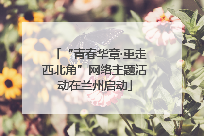 “青春华章·重走西北角”网络主题活动在兰州启动