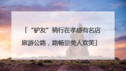 “驴友”骑行在孝感有名店旅游公路，路畅景美人欢笑