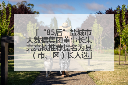 “85后”盐城市大数据集团董事长朱亮亮拟推荐提名为县（市、区）长人选