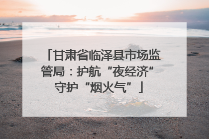甘肃省临泽县市场监管局：护航“夜经济” 守护“烟火气”