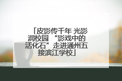 皮影传千年 光影润校园 “影戏中的活化石”走进通州五接滨江学校