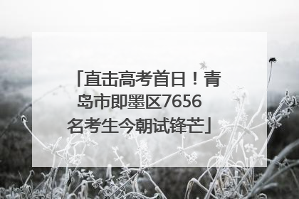 直击高考首日！青岛市即墨区7656名考生今朝试锋芒
