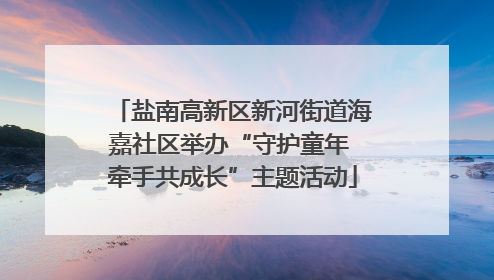 盐南高新区新河街道海嘉社区举办“守护童年 牵手共成长”主题活动