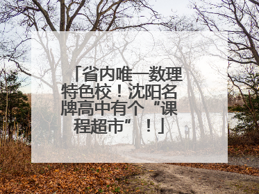 省内唯一数理特色校！沈阳名牌高中有个“课程超市”！