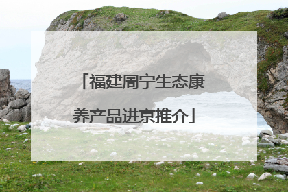 福建周宁生态康养产品进京推介