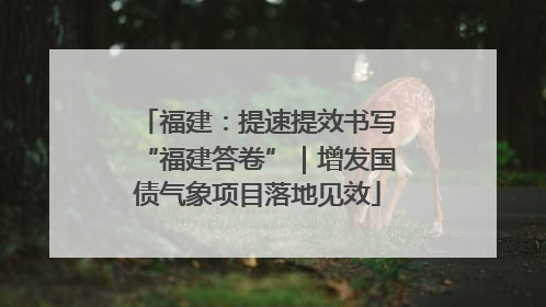 福建：提速提效书写“福建答卷”｜增发国债气象项目落地见效