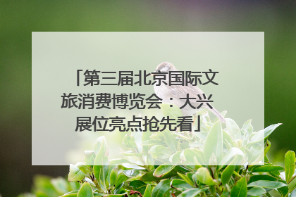 第三届北京国际文旅消费博览会：大兴展位亮点抢先看