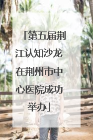 第五届荆江认知沙龙在荆州市中心医院成功举办