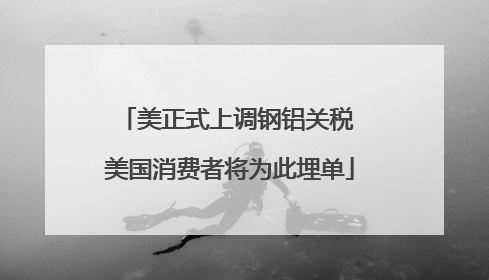 美正式上调钢铝关税 美国消费者将为此埋单