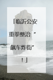 临沂公安重拳整治“飙车炸街”！