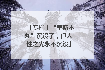 专栏丨“里斯本丸”沉没了，但人性之光永不沉没