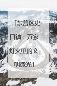 东营区史口镇：万家灯火里的文明微光