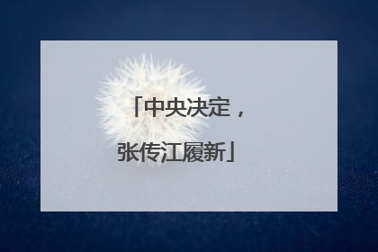 中央决定，张传江履新