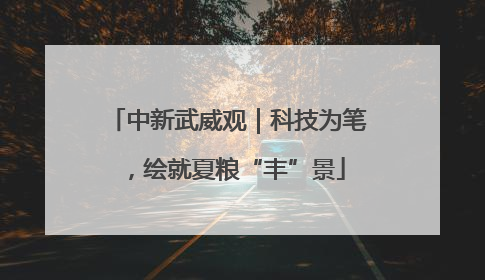 中新武威观｜科技为笔，绘就夏粮“丰”景
