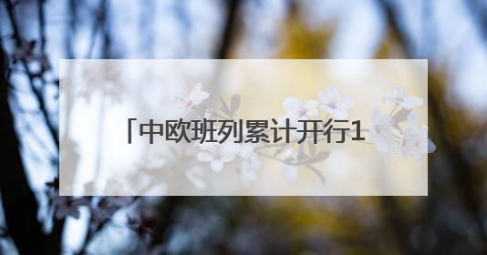 中欧班列累计开行110000列 货值超4500亿美元