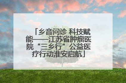 乡音问诊 科技赋能——江苏省肿瘤医院“三乡行”公益医疗行动淮安启航