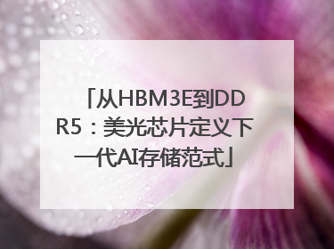 从HBM3E到DDR5：美光芯片定义下一代AI存储范式