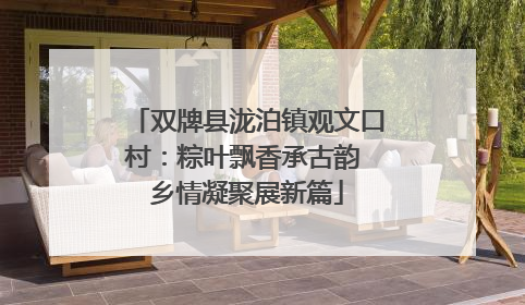 双牌县泷泊镇观文口村：粽叶飘香承古韵 乡情凝聚展新篇