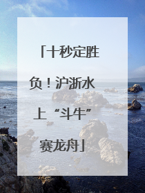 十秒定胜负！沪浙水上“斗牛”赛龙舟