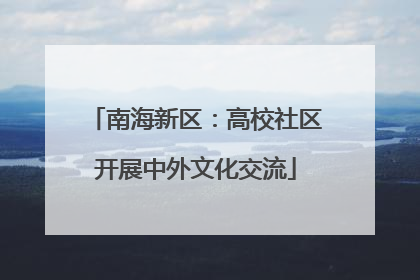南海新区：高校社区开展中外文化交流
