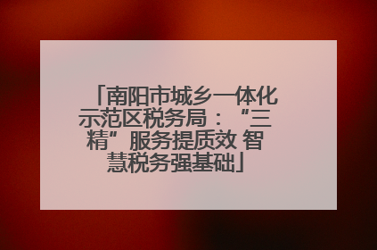 南阳市城乡一体化示范区税务局：“三精”服务提质效 智慧税务强基础