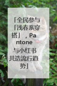 全民参与「浅春系穿搭」，Pantone 与小红书共造流行趋势