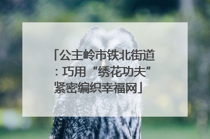 公主岭市铁北街道：巧用“绣花功夫”紧密编织幸福网