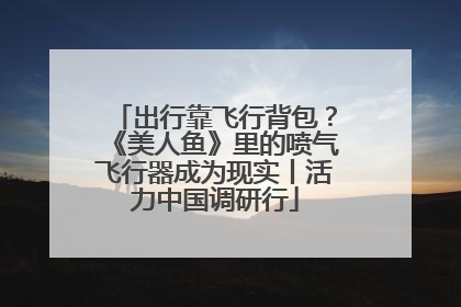 出行靠飞行背包？《美人鱼》里的喷气飞行器成为现实丨活力中国调研行