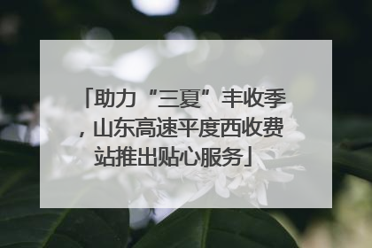 助力“三夏”丰收季，山东高速平度西收费站推出贴心服务