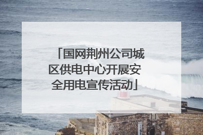 国网荆州公司城区供电中心开展安全用电宣传活动