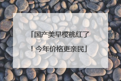 国产美早樱桃红了！今年价格更亲民