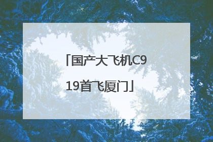 国产大飞机C919首飞厦门