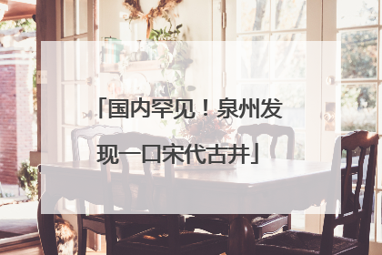 国内罕见！泉州发现一口宋代古井