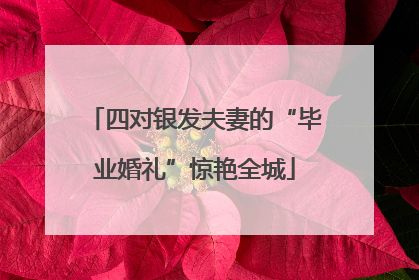 四对银发夫妻的“毕业婚礼”惊艳全城