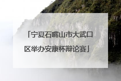 宁夏石嘴山市大武口区举办安康杯辩论赛