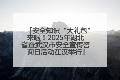 安全知识“大礼包”来啦！2025年湖北省暨武汉市安全宣传咨询日活动在汉举行