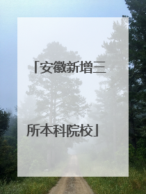 安徽新增三所本科院校