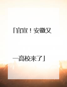 官宣！安徽又一高校来了