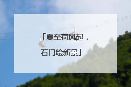 夏至荷风起，石门绘新景