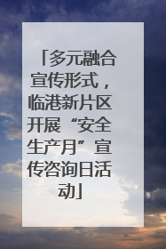 多元融合宣传形式，临港新片区开展“安全生产月”宣传咨询日活动