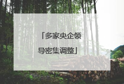 多家央企领导密集调整