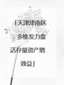 天津津南区：多维发力盘活存量资产增效益